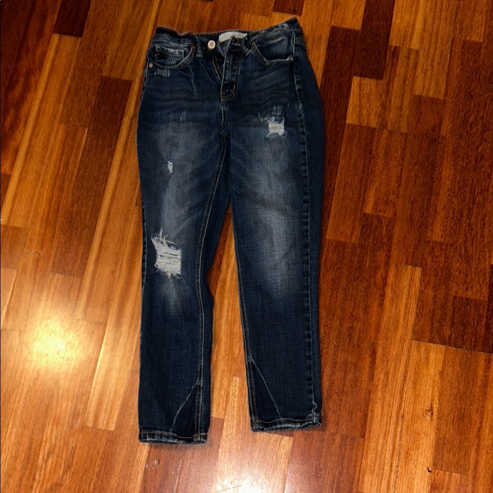 Kenar Blue Ankle Cropped Jeans Casual Wear